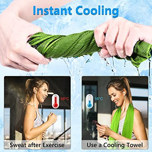 Blue Quick Drying Cooling Sport Mesh Towel